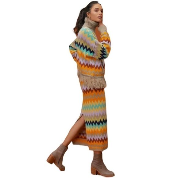 NWT Anthropologie Plenty by Tracy Reese Fringed Turtleneck Sweater Size XS - Picture 4 of 12